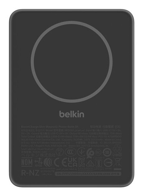 Belkin BPD010hqBK 5000 mAh Draadloos opladen Zwart