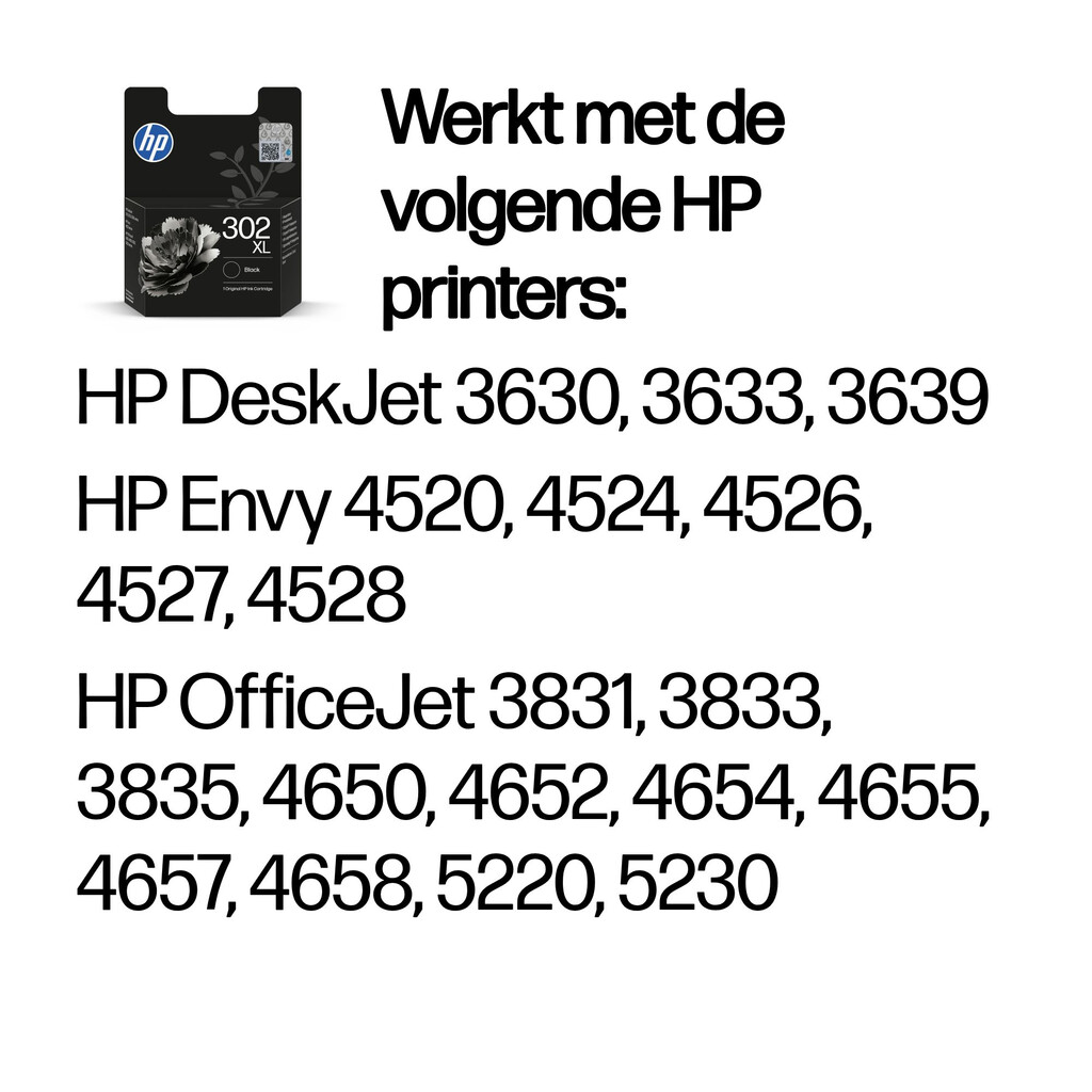 HP 302XL originele high-capacity zwarte inktcartridge - Afbeelding 2