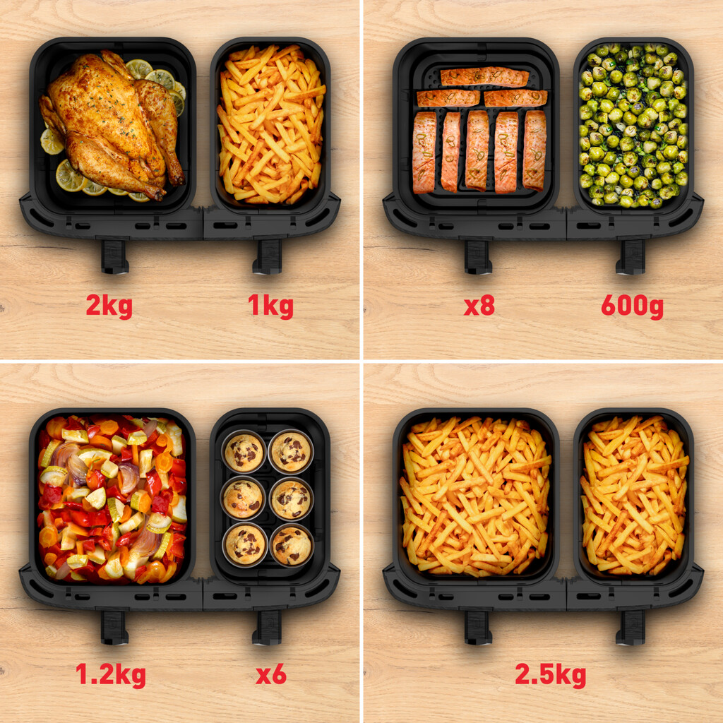 Tefal Easy Fry Dual XXL EY942H 11L dubbele airfryer - Afbeelding 9