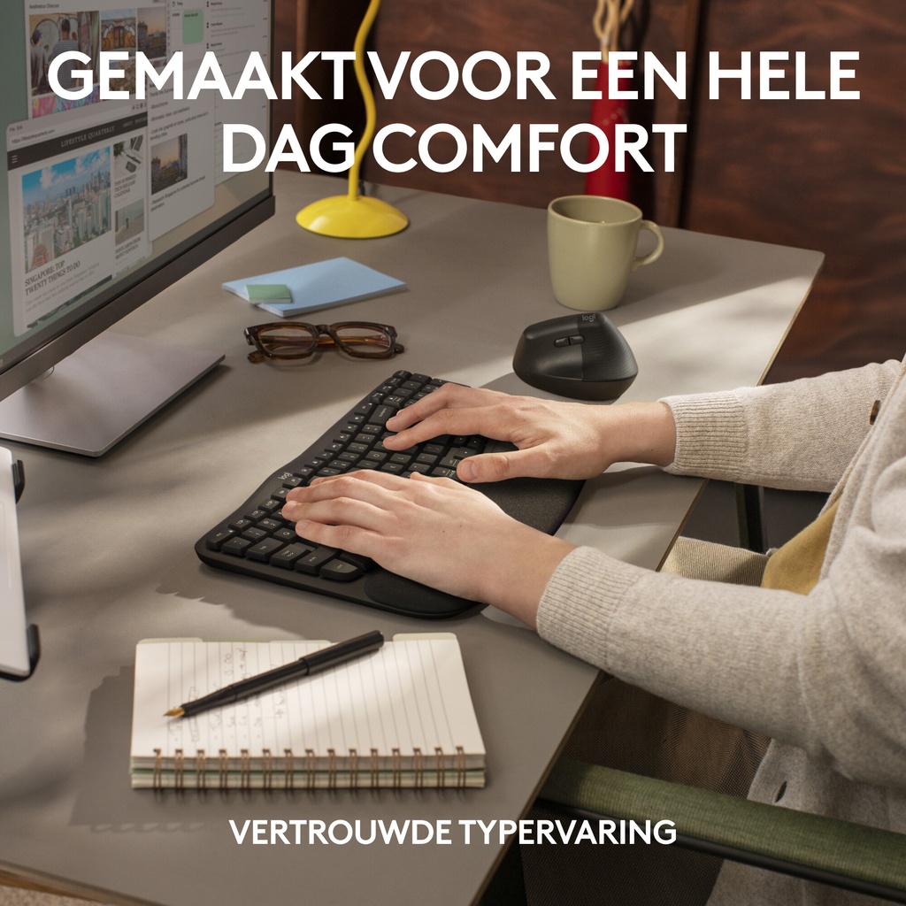 Logitech ERGO Wave Keys for Business Ergonomisch Toetsenbord - Afbeelding 4