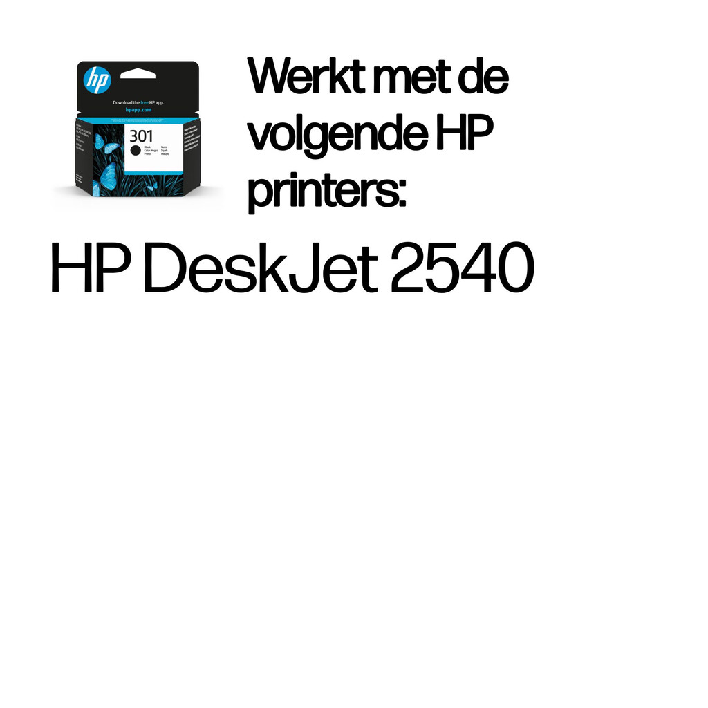HP 301 originele zwarte inktcartridge - Afbeelding 2