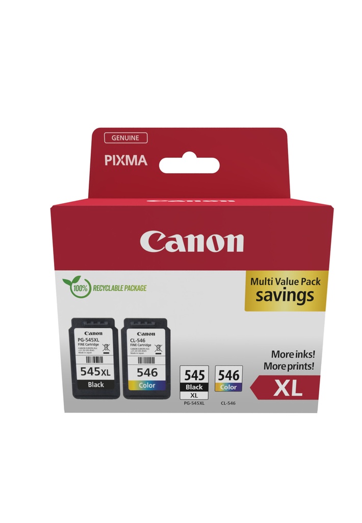 Canon 8286B010 inktcartridge 2 stuk(s) Origineel Hoog (XL) rendement Zwart, Cyaan, Magenta, Geel
