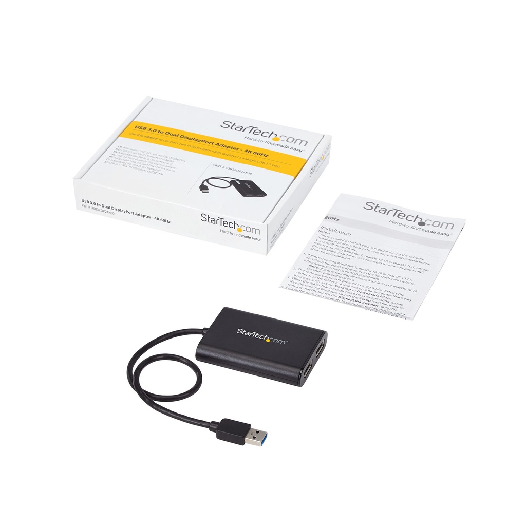StarTech.com USB 3.0 naar Dual DisplayPort Adapter, 4K 60Hz, DisplayLink-gecertificeerd, USB naar Dual DP Display Adapter, Dual - Afbeelding 7