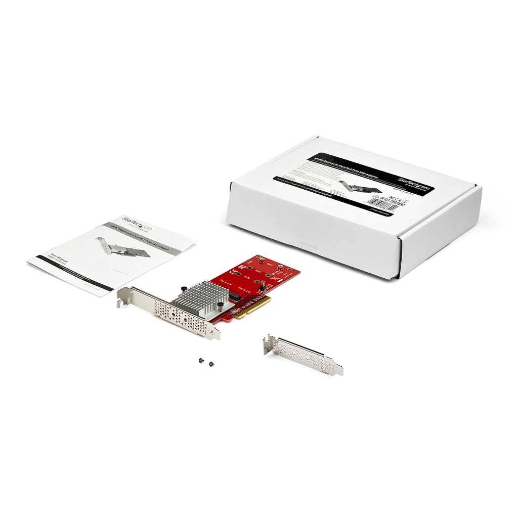 StarTech.com Dual M.2 PCIe SSD Adapter Kaart, x8 / x16 Dual NVMe of AHCI M.2 SSD naar PCI Express 3.0, M.2 NGFF PCIe (M-Key) Com - Afbeelding 6