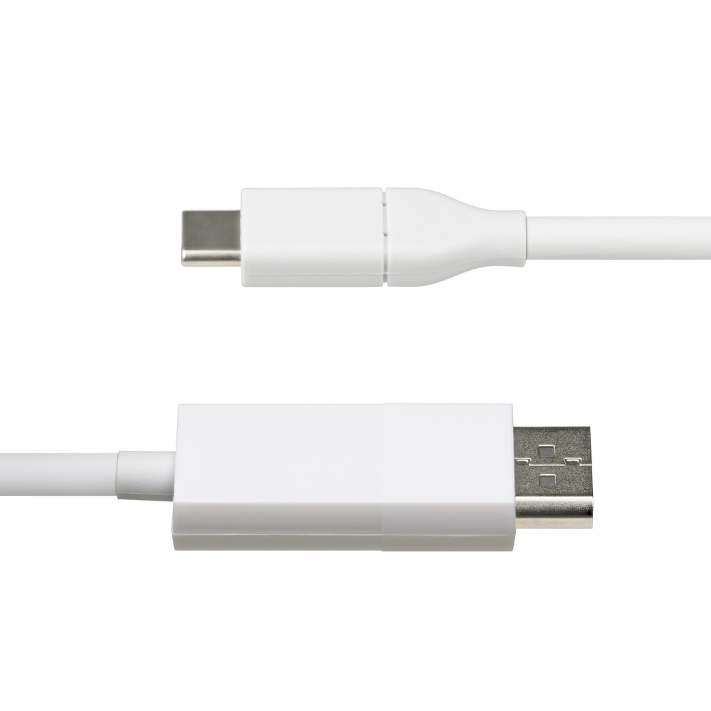 StarTech.com 2m USB-C naar DisplayPort 1.2-kabel, bidirectioneel, 4K 60Hz, witte video-adapterkabel voor Apple MacBook Pro / Air - Afbeelding 3