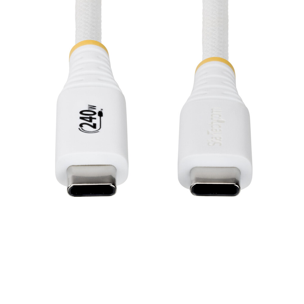 StarTech.com 3m USB-C Oplaadkabel, Duurzaam en Ultra-flexibel, 240W(5A) PD EPR, USB 2.0 Laptop Laadkabel, USB-IF Gecertificeerd, - Afbeelding 4