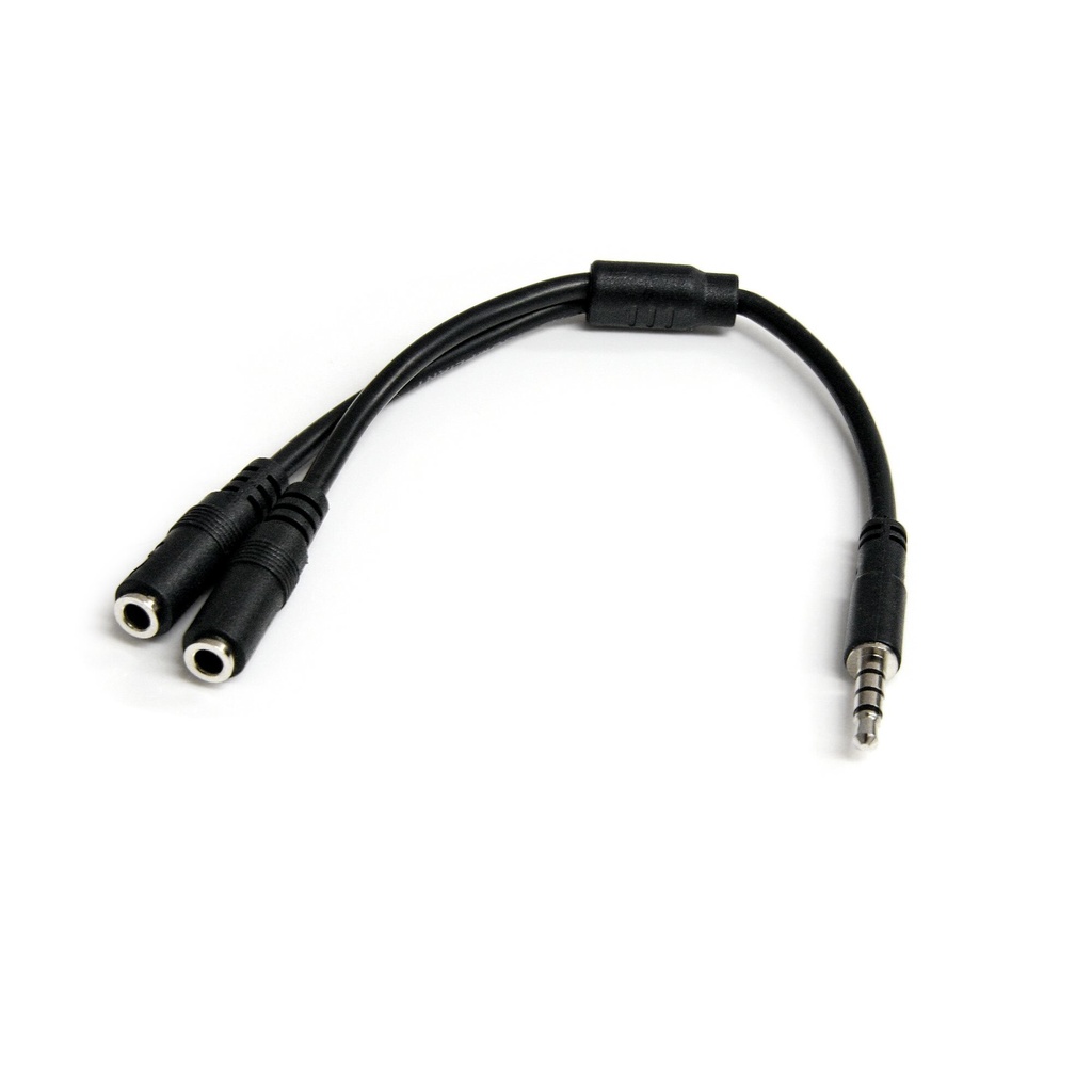 StarTech.com Headset Adapter voor Headsets met aparte Koptelefoon-/Microfoonstekkers - 3,5 mm 1x 4-polig naar 1x 3-polig en 1x 2 - Afbeelding 2