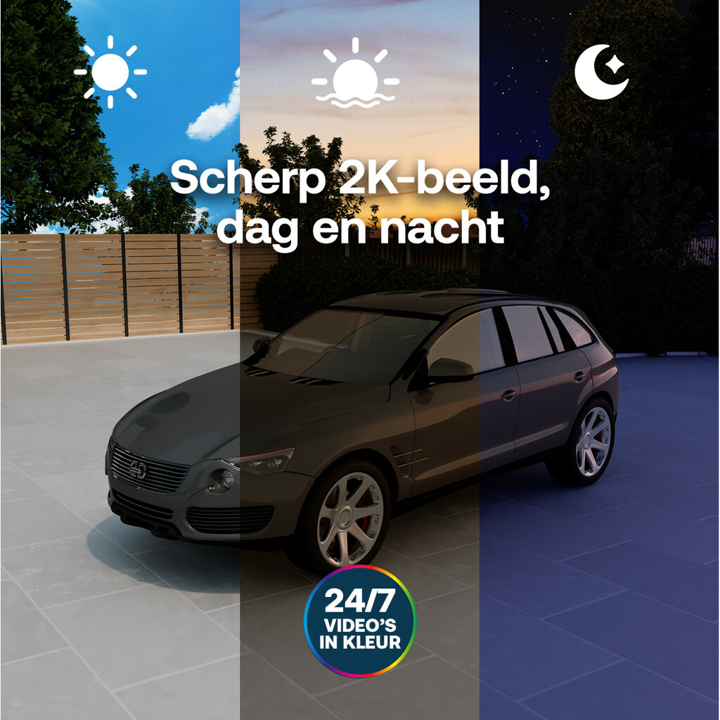 Arlo Essential 3 2K-beveiligingscamera, 2-cam met Zonnepaneel Oplader - Afbeelding 3