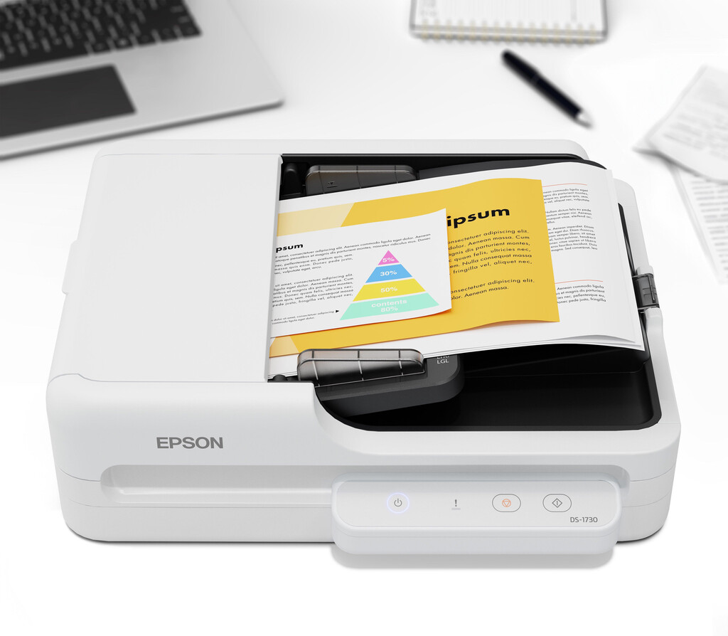 Epson WorkForce DS-1730 Flatbed-/ADF-scanner 1200 x 1200 DPI A4 Zwart, Wit - Afbeelding 2