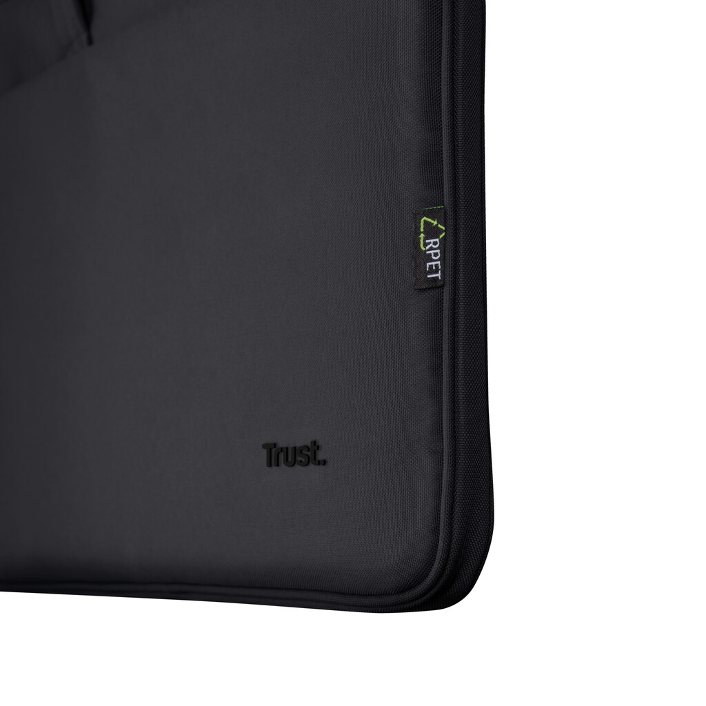Trust Bologna Laptop Sleeve 16 inch - Laptop sleeve – Voor laptops tot 16 inch – Gerecycled polyester – Zwart - Afbeelding 3