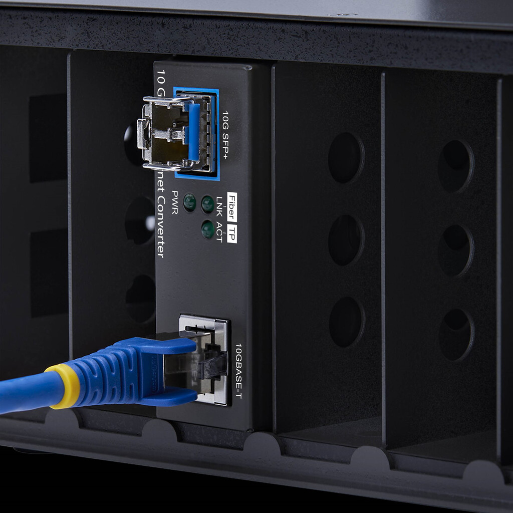 StarTech.com 10GbE SFP+ Glasvezel Media Converter, 10 Gigabit Ethernet RJ-45 naar 10GBASE-X SFP+, Single-Mode, Multi-Mode, 16K J - Afbeelding 4