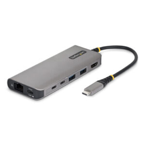 StarTech.com USB-C naar HDMI Multiport Adapter met 140W PD Charging, 4K 60Hz, 5-Poort USB 5Gbps Hub, GbE, Type-C Mini Dock voor