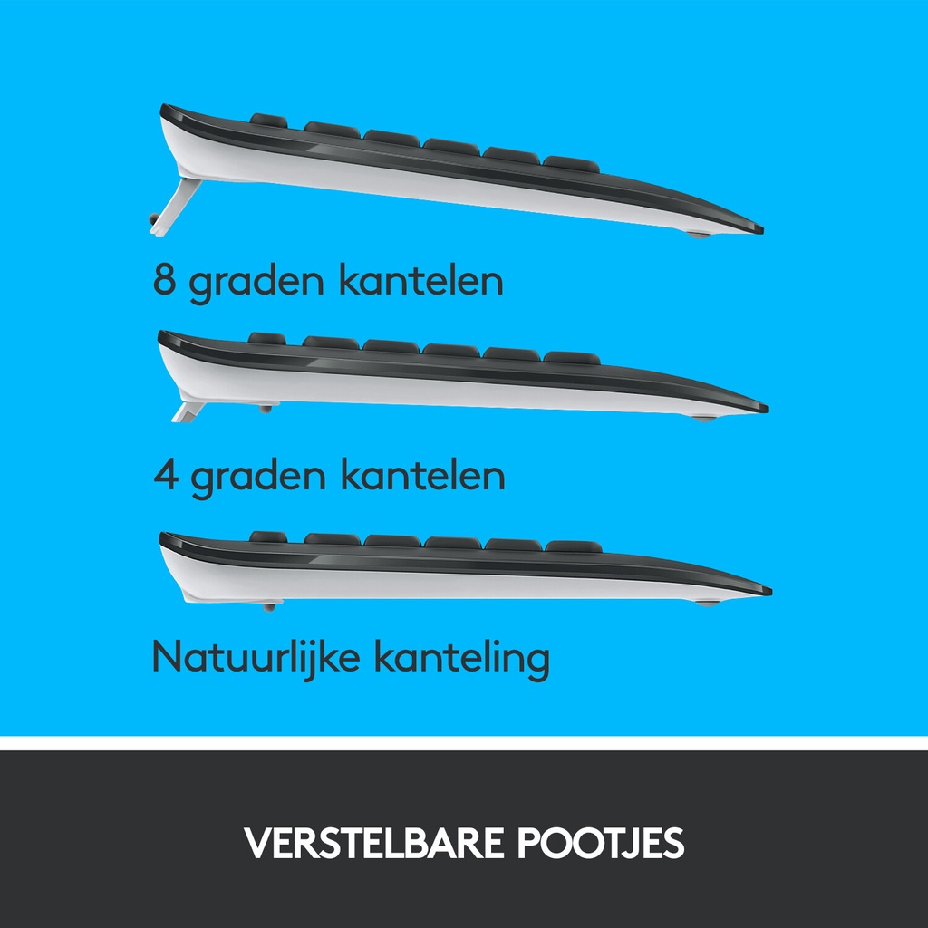 Logitech 920-008685 toetsenbord Inclusief muis Universeel RF Draadloos QWERTY US International Zwart - Afbeelding 12