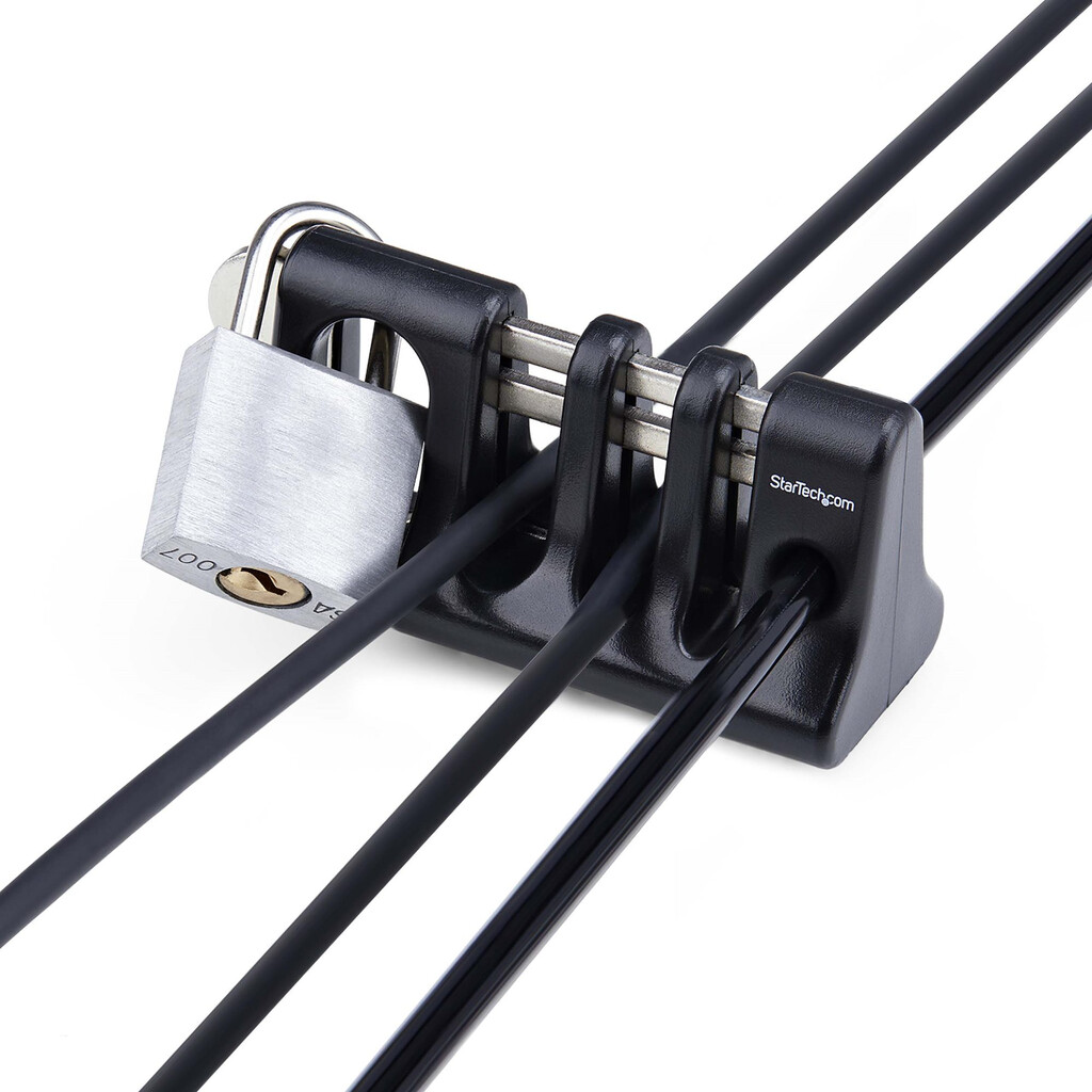 StarTech.com Vergrendelbare Kabel Organizer, Toetsenbord/Muis Beveiliging, Kabelbeveiliging voor Gedeelde Kantoren/Openbare Com - Afbeelding 6