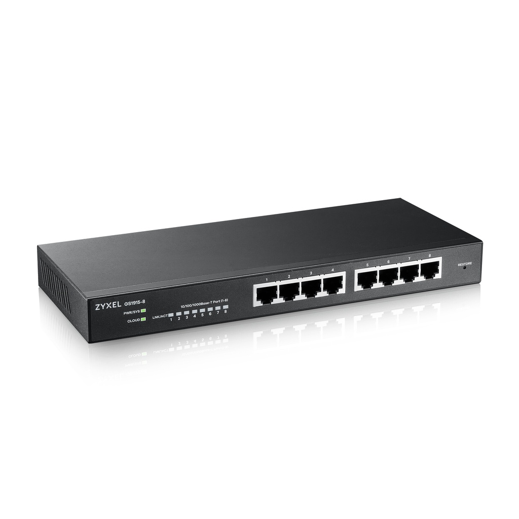 Zyxel GS1915-8 Managed L2 Gigabit Ethernet (10/100/1000) Zwart - Afbeelding 3