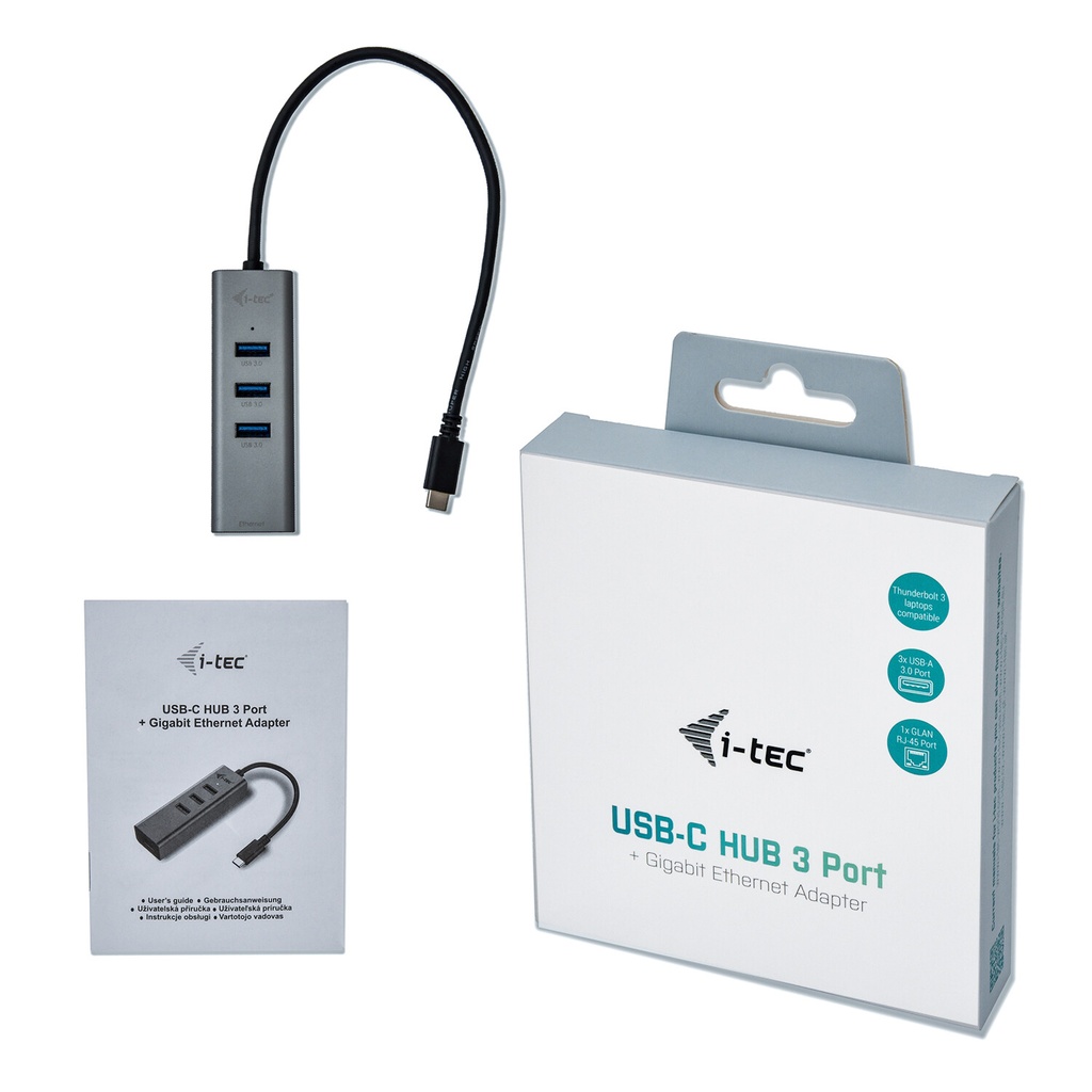 i-tec Metal USB-C HUB 3 Port + Gigabit Ethernet Adapter - Afbeelding 6
