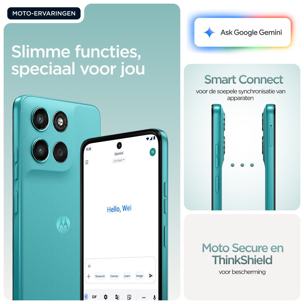 Motorola moto g57 power 17,1 cm (6.72") Dual SIM Android 16.0 5G USB Type-C 12 GB 256 GB 7000 mAh Turkoois - Afbeelding 11
