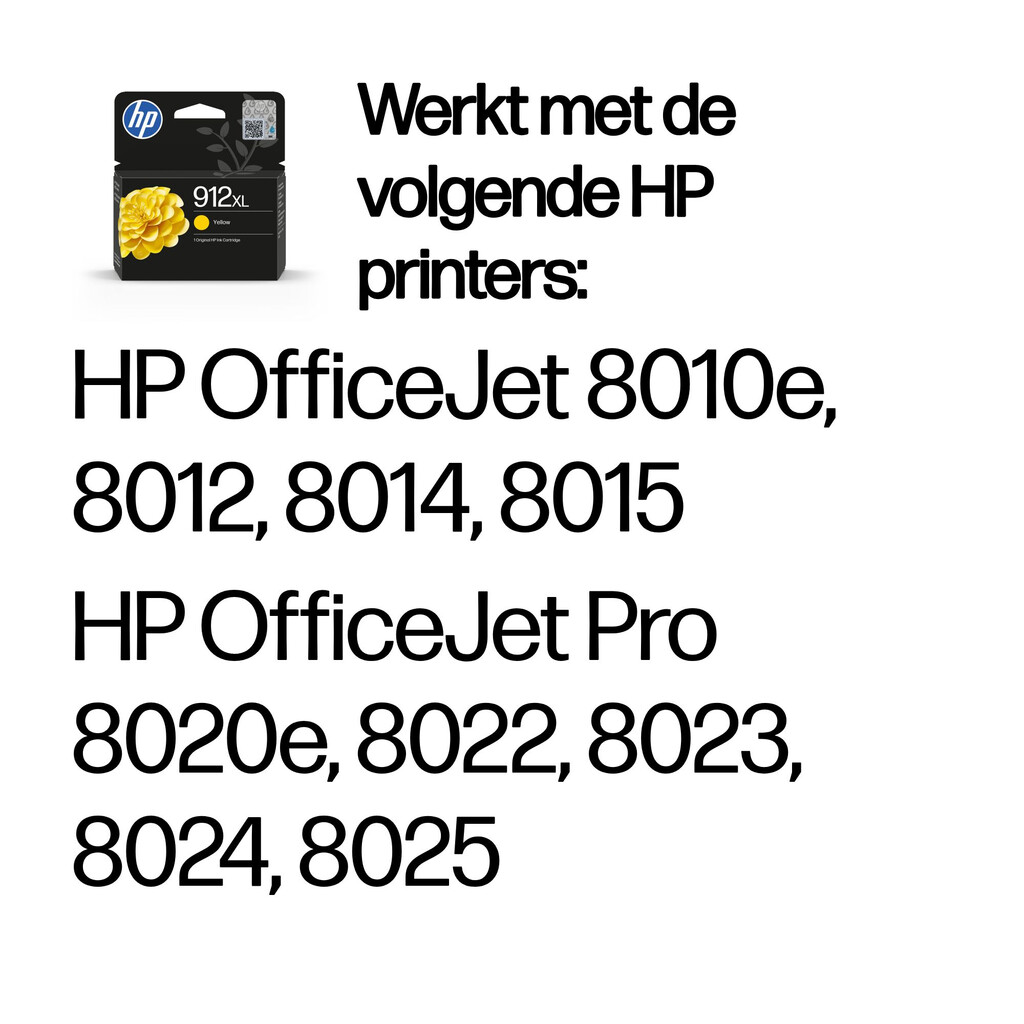 HP 912XL originele high-capacity gele inktcartridge - Afbeelding 2
