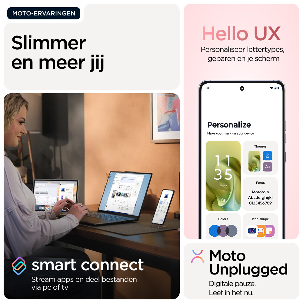 Motorola moto g86 5G 16,9 cm (6.67") Dual SIM Android 15 USB Type-C 8 GB 256 GB 5200 mAh Roze - Afbeelding 11