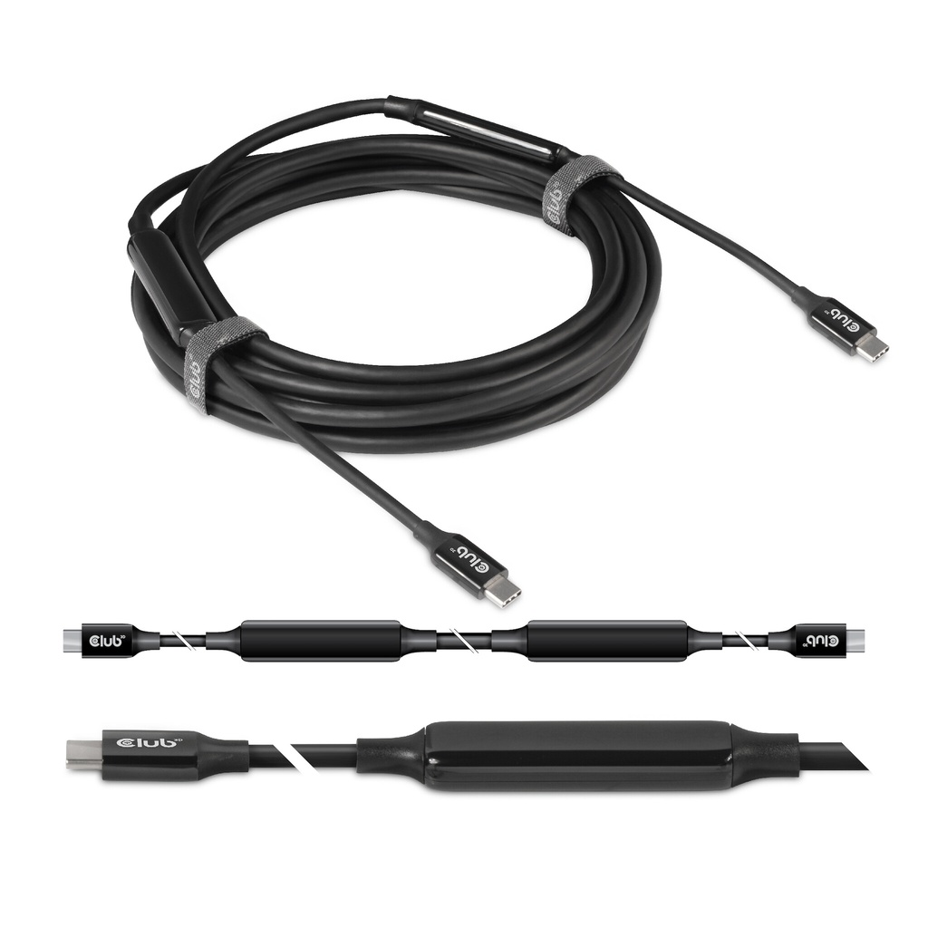 CLUB3D USB 3.2 Gen2 Type C naar C Actieve Bi-directionele Kabel 8K60Hz (alt modus) M/M 5m/16.4ft - Afbeelding 9