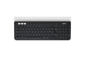 Logitech K780 Multi-Device Wireless Keyboard toetsenbord Universeel RF-draadloos + Bluetooth QWERTY Scandinavisch Grijs, Wit
