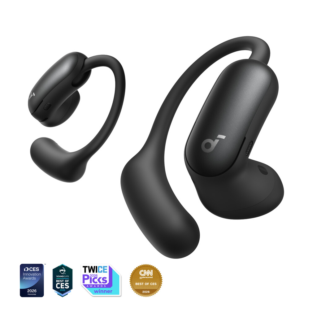 Soundcore AeroFit 2 Pro Headset True Wireless Stereo (TWS) oorhaak Gesprekken/Muziek/Sport/Elke dag Bluetooth Zwart