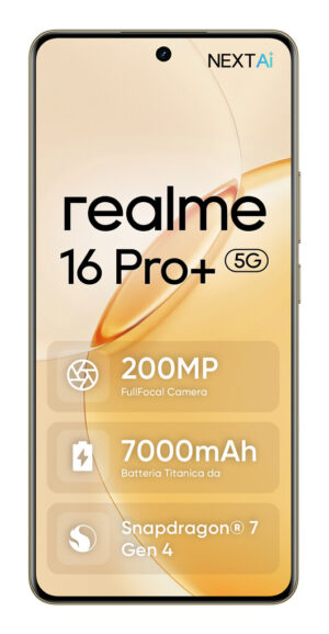 realme 16 Pro+ 17,3 cm (6.8") 5G USB Type-C 12 GB 512 GB 7000 mAh Goud