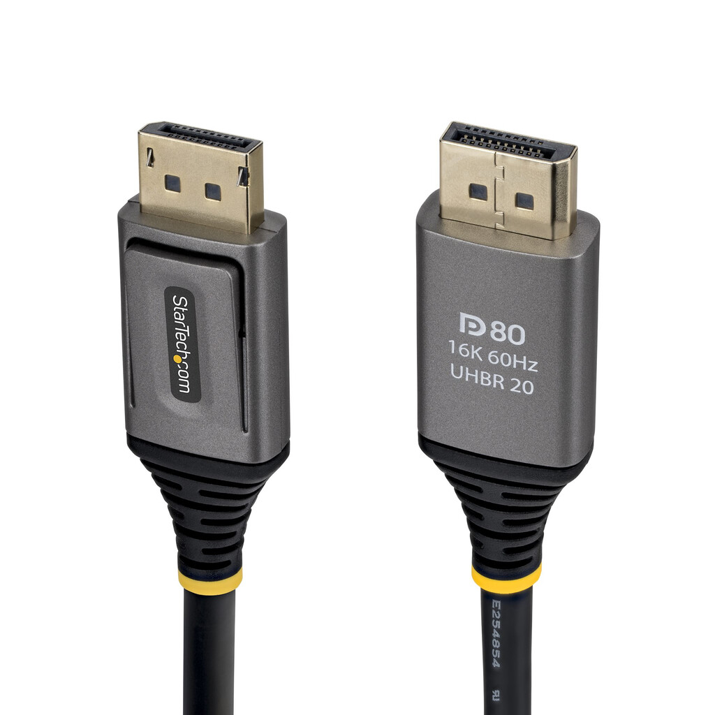 StarTech.com 50cDisplayPort 2.1 Kabel, VESA Gecertificeerde DP80 DisplayPort Kabel, Ongecomprimeerde 10K/8K 60Hz, 16K 60Hz/8K 24