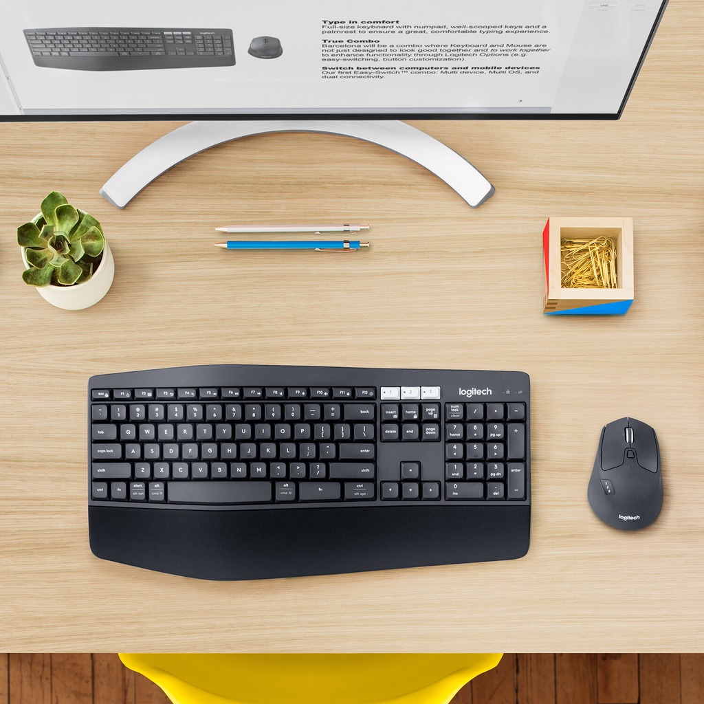 Logitech 920-008221 toetsenbord Inclusief muis Universeel RF-draadloos + Bluetooth QWERTZ Duits Zwart - Afbeelding 11