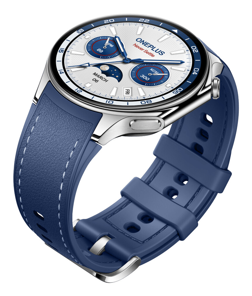 OnePlus Watch 2 3,63 cm (1.43") AMOLED 47 mm Digitaal 466 x 466 Pixels Touchscreen Blauw Wifi GPS - Afbeelding 4