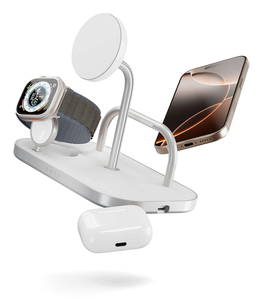 ZENS ZEDC29W/00 oplader voor mobiele apparatuur Hoofdtelefoons, Smartphone, Smartwatch Zilver, Wit AC, USB Draadloos opladen Sne - Afbeelding 11