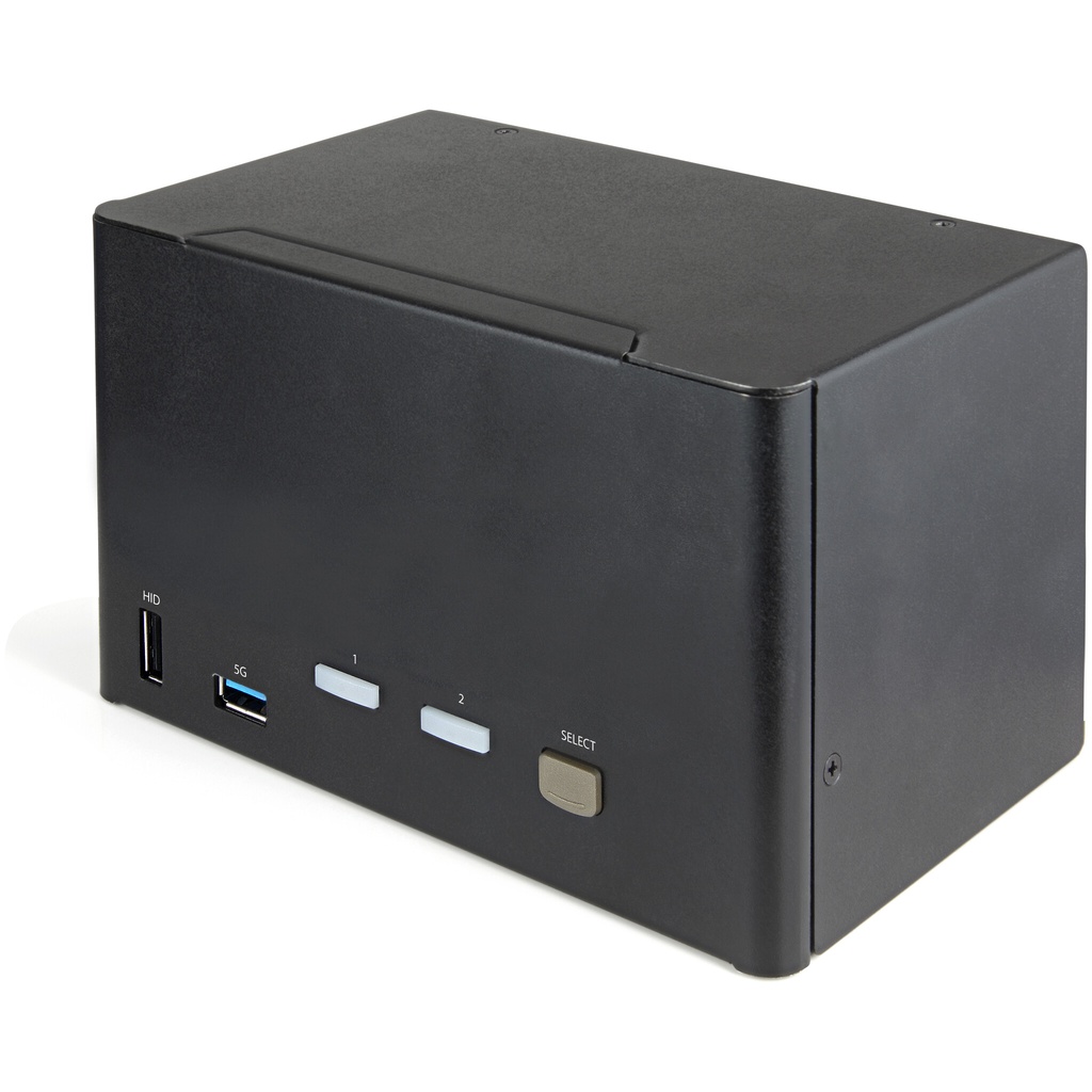 StarTech.com 2 Port Quad Monitor DisplayPort KVM Switch - 4K 60Hz UHD HDR - Desktop 4K DP 1.2 KVM met 2 Port USB 3.0 Hub (5Gbps)