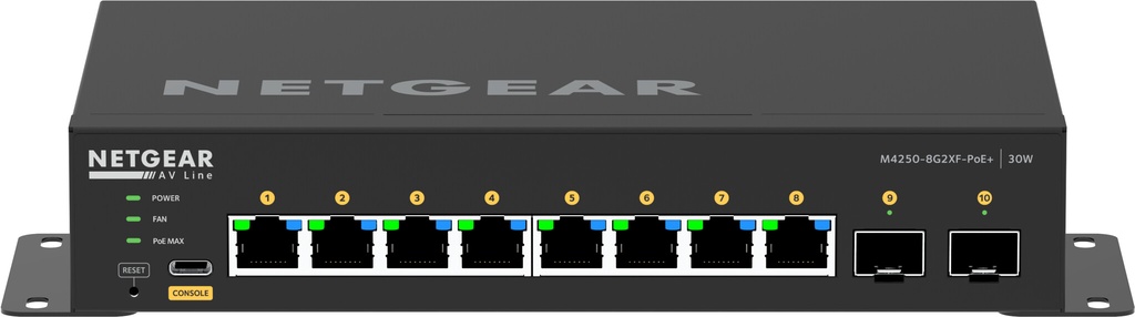 NETGEAR GSM4210PX Managed L2/L3 Gigabit Ethernet (10/100/1000) Power over Ethernet (PoE) Zwart