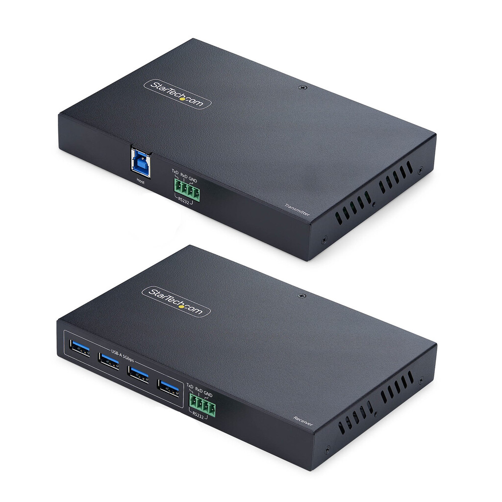 StarTech.com 4-Port USB 3.0 Extender over Ethernet tot 100m via Cat6a / Cat7 / Cat8 RJ45 Kabel, Uitbreiding voor Remote USB Appa
