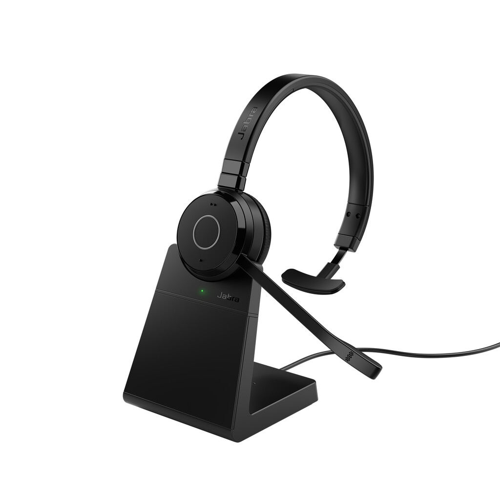 Jabra Evolve 65 TE Headset Bedraad en draadloos Hoofdband Kantoor/callcenter USB Type-A Bluetooth Zwart