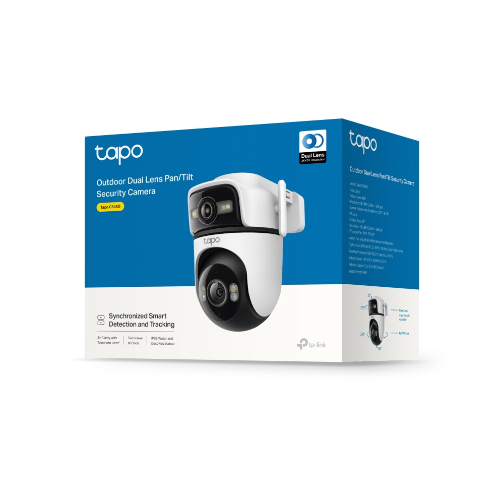 TP-Link Tapo C545D Bolvormig IP-beveiligingscamera Buiten 2304 x 1296 Pixels Plafond/muur/paal - Afbeelding 3