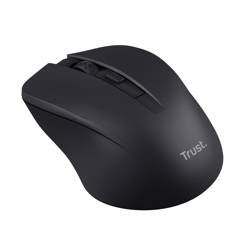 Trust Mydo Stille draadloze optische muis – draadloze muis – stille muis – Zwart - Afbeelding 2