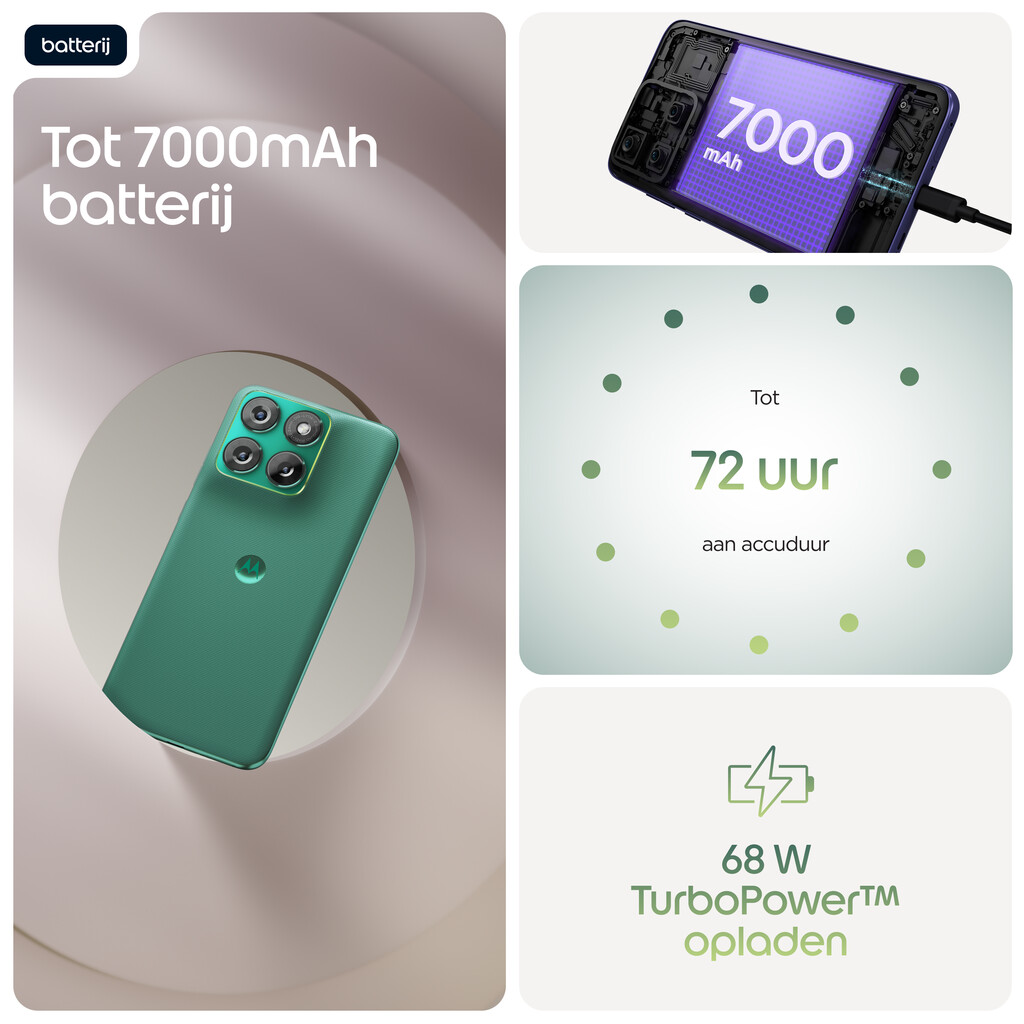 Motorola edge 70 fusion 17,2 cm (6.78") Dual SIM Android 16.0 5G USB Type-C 8 GB 256 GB 7000 mAh Groen - Afbeelding 9