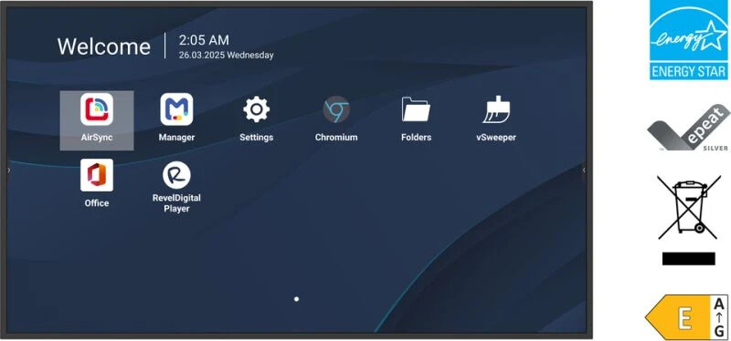 Viewsonic CDE4314-2C beeldkrant Digitale signage flatscreen 109,2 cm (43") LCD Wifi 500 cd/m² 4K Ultra HD Zwart Type processor A - Afbeelding 8