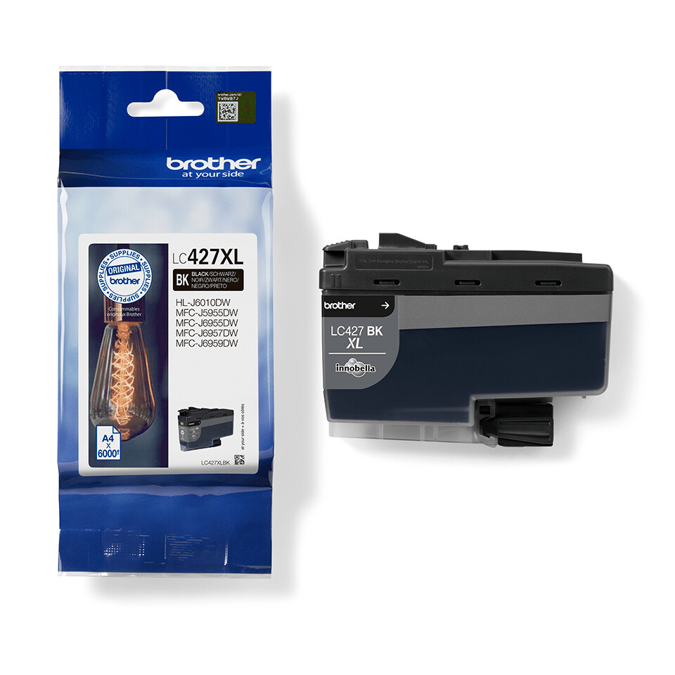 Brother LC-427XLBK inktcartridge 1 stuk(s) Origineel Hoog (XL) rendement Zwart - Afbeelding 2