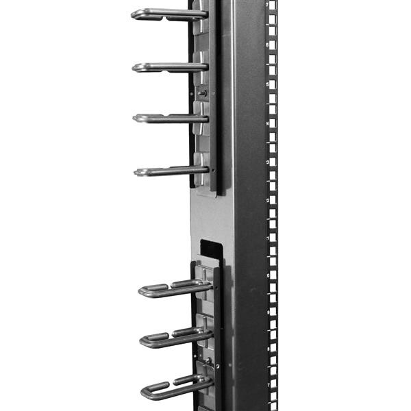 StarTech.com 2-Pack 20U Verticale Server Rack Kabelmanager met D-Ring Haken, 40U Netwerk Rack Kabelorganizer, 2x 91cm Kabelgele - Afbeelding 5