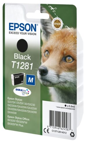 Epson Fox T1281 Vos DURABrite Ultra afzonderlijke zwarte inkt