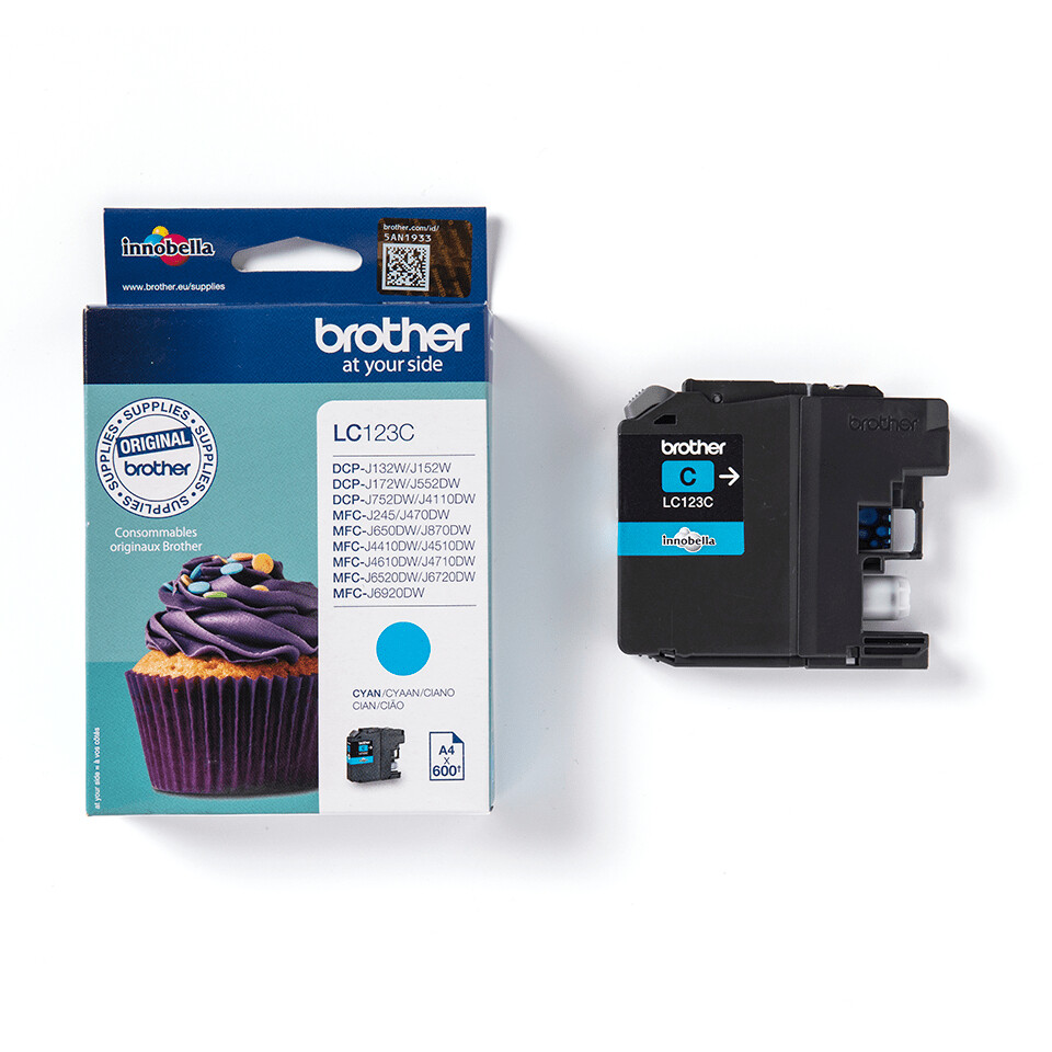 Brother LC123C inktcartridge 1 stuk(s) Origineel Cyaan - Afbeelding 3