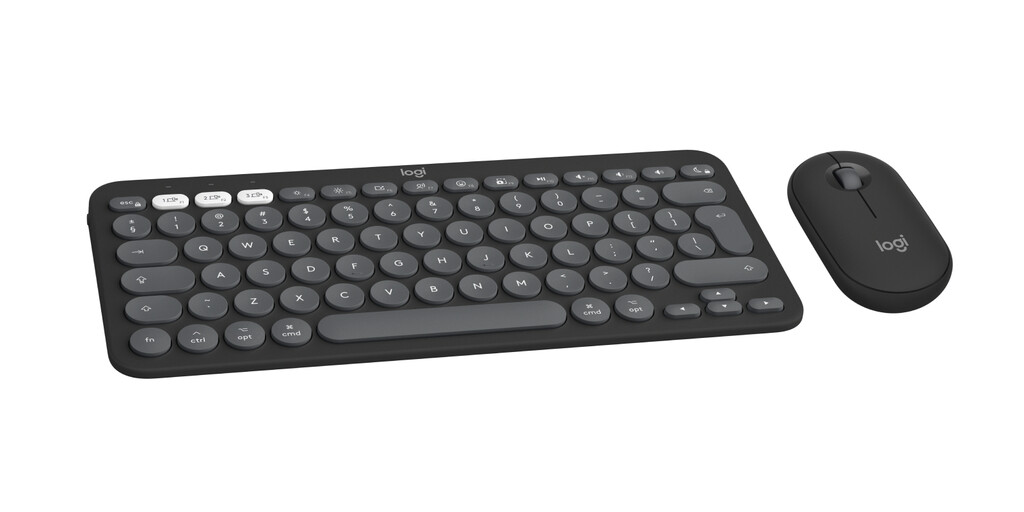 Logitech Pebble 2 Combo for Mac toetsenbord Inclusief muis Universeel RF-draadloos + Bluetooth QWERTY US International Grafiet - Afbeelding 8