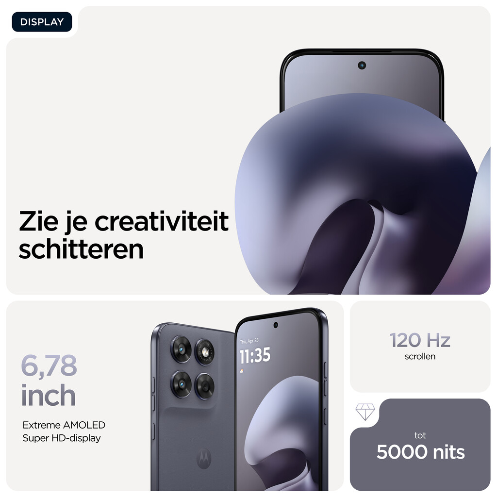 Motorola moto g67 17,3 cm (6.8") Hybride Dual SIM Android 16.0 5G USB Type-C 4 GB 256 GB 5200 mAh Grijs - Afbeelding 7