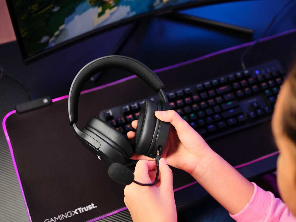 Trust GXT 491 Fayzo Gaming Headset - Draadloze gamingheadset – Bluetooth en USB verbinding – Afneembare microfoon – Zwart - Afbeelding 11