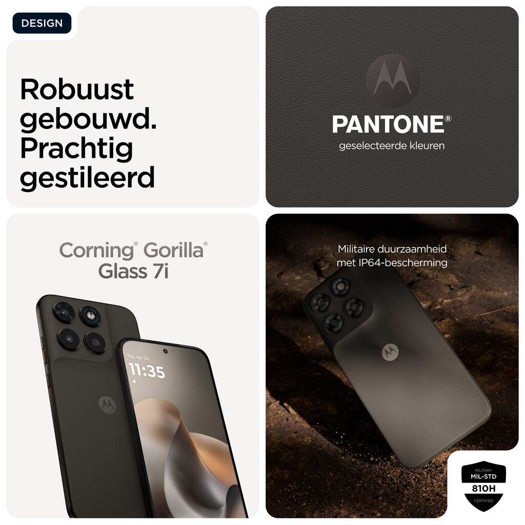 Motorola moto g77 17,3 cm (6.8") Hybride Dual SIM Android 16.0 5G USB Type-C 8 GB 256 GB 5200 mAh Zwart - Afbeelding 4