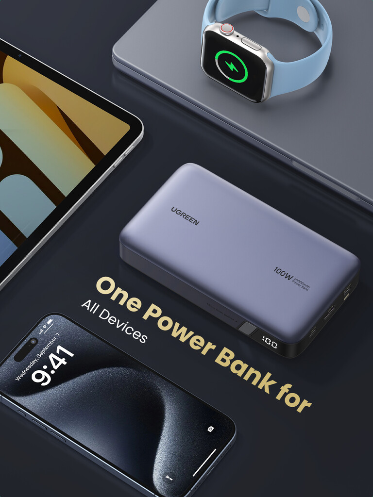 Ugreen 25188 powerbank 20000 mAh Grijs - Afbeelding 8