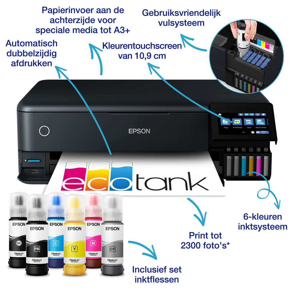 Epson EcoTank ET-8550 A3+ Wi-Fi-fotoprinter met inkttank - Afbeelding 34