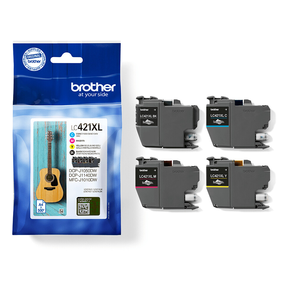 Brother LC-421XLVAL PagePack 4 stuk(s) Origineel Hoog (XL) rendement Zwart, Cyaan, Magenta, Geel - Afbeelding 3